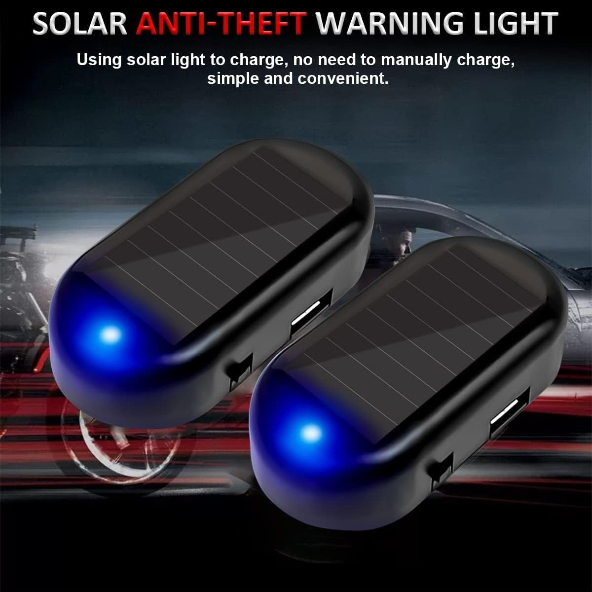 Solar Power Fake Security Alarm Light For Car